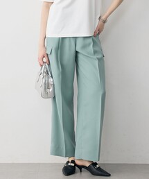 FluidBackSatin ワイドストレートカーゴパンツ
