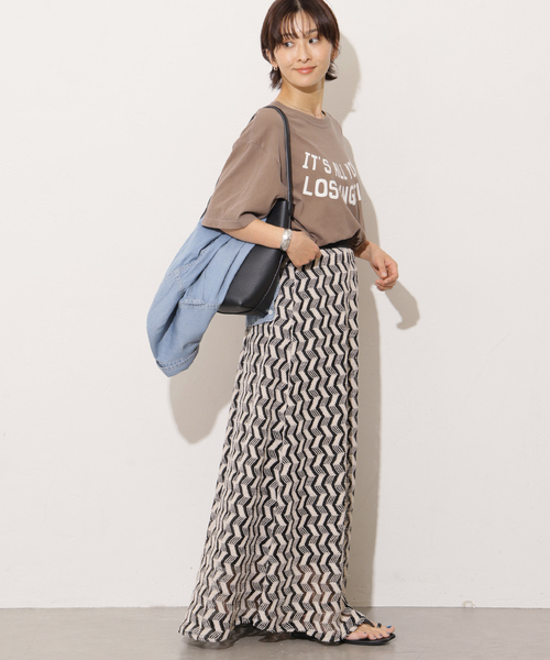 Torrazzo Donna(トラッゾドンナ)の「《WEB限定追加》【TORRAZZO DONNA/トラッゾドンナ】ジオメトリックレーススカート(スカート・レディース・ブラック/ベージュ・FREE)」の16枚目の写真