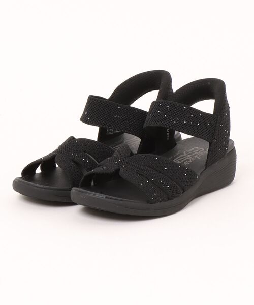 SKECHERS(スケッチャーズ)の「【SKECHERS】ARYA(サンダル・レディース・ベージュ/ブラック×ブラック・23.0cm/24.0cm/25.0cm)」の1枚目の写真