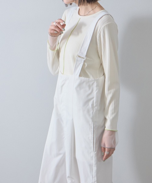 each(イーチ)の「袖口シアー配色メロートップス(Tシャツ/カットソー・レディース・オフホワイト/ミント/ピンク/ブラック・FREE)」の18枚目の写真