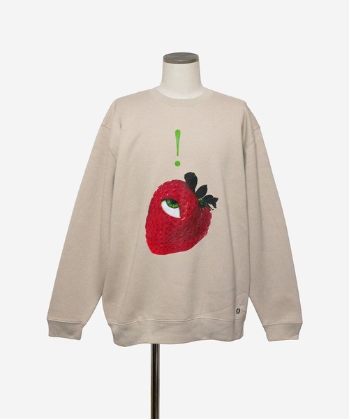 IRONY's TOKYO（アイロニーズトウキョウ）の「IRONY's TOKYO Sweat shirts late flash（スウェット・メンズ・ベージュ/ブラック・3）」の2枚目の写真