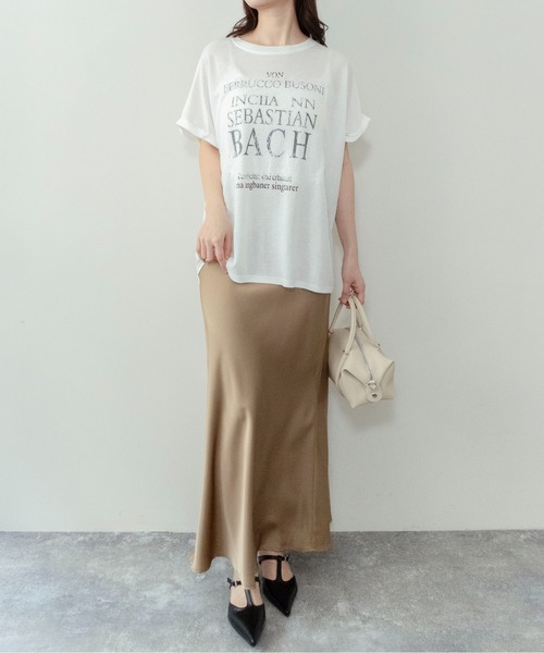 on:nue（オンニュ）の「【on:nue】[接触冷感 / 着用動画あり！] オーバーサイズロゴレースTシャツ（Tシャツ/カットソー・レディース・ホワイト/ブラック/グレー・FREE）」の12枚目の写真