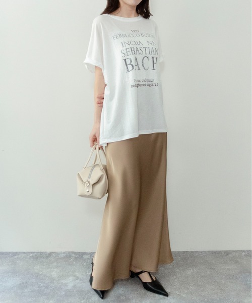 on:nue（オンニュ）の「【on:nue】[接触冷感 / 着用動画あり！] オーバーサイズロゴレースTシャツ（Tシャツ/カットソー・レディース・ホワイト/ブラック/グレー・FREE）」の13枚目の写真