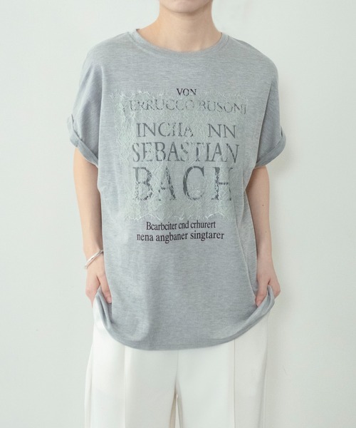 on:nue（オンニュ）の「【on:nue】[接触冷感 / 着用動画あり！] オーバーサイズロゴレースTシャツ（Tシャツ/カットソー・レディース・ホワイト/ブラック/グレー・FREE）」の17枚目の写真