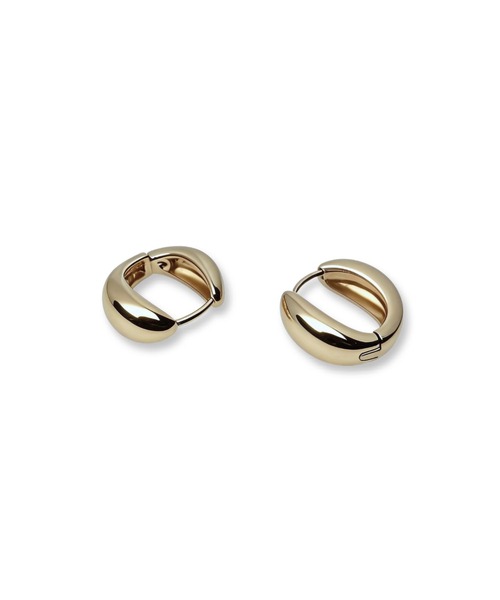 Lyvi（ライビィ）の「Melting Gloss Hoop Pierce / 金属アレルギー対応（ピアス（両耳用）・レディース・シルバー/ゴールド・FREE）」の3枚目の写真