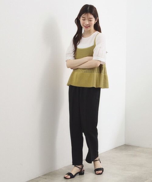 grove(グローブ)の「【2点SET】着るだけで完成、透かし編みニットビスチェ×ブラウス(その他トップス・レディース・オフホワイト/ブラック/スモーキーグリーン系・02/03/01/04/05)」の15枚目の写真