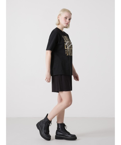DIMENSIONE danza（ディメンシオーネ ダンツァ）の「デザインTシャツ（Tシャツ/カットソー・レディース・ブラック/オフホワイト・SMALL/MEDIUM）」の7枚目の写真
