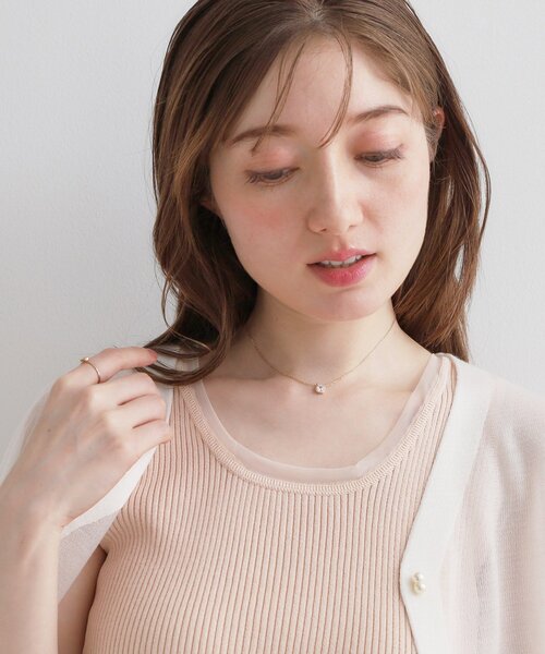 couture brooch（クチュールブローチ）の「スクエアビジューネックレス（ネックレス・レディース・ゴールド/シルバー・00）」の7枚目の写真