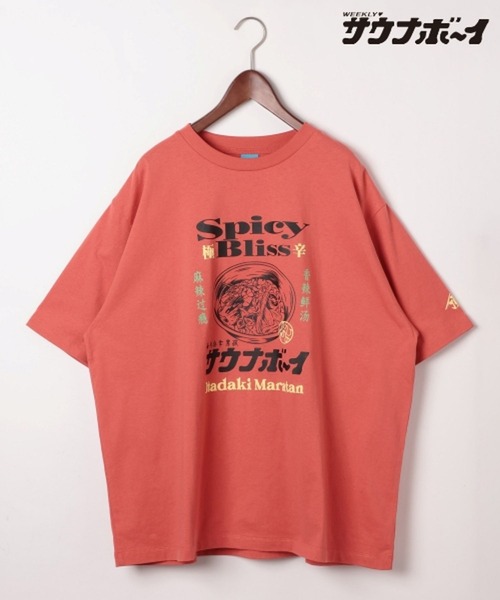 サウナボーイ(サウナボーイ)の「【サウナ×○○=ととのう】頂マーラータンTシャツ(Tシャツ/カットソー・レディース・オフホワイト/オレンジ・MEDIUM/LARGE)」の5枚目の写真