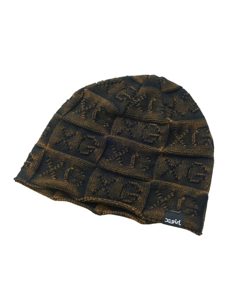 X-girl(エックスガール)の「XG OPENWORK BEANIE(ニットキャップ/ビーニー・レディース・ブラウン/オリーブ/ブラック・ONE SIZE)」の5枚目の写真