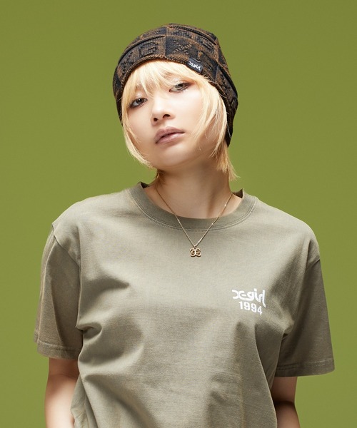 X-girl(エックスガール)の「XG OPENWORK BEANIE(ニットキャップ/ビーニー・レディース・ブラウン/オリーブ/ブラック・ONE SIZE)」の20枚目の写真