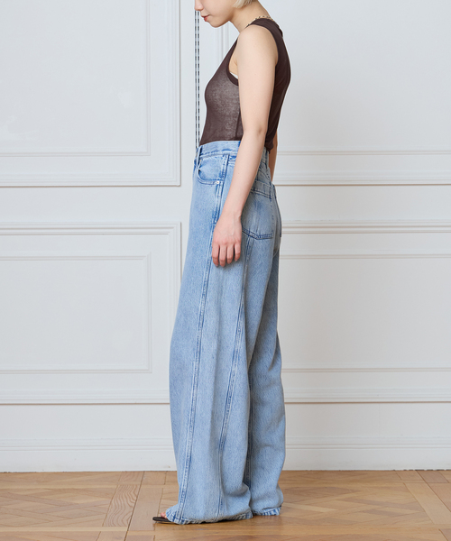 IENA LA BOUCLE(イエナラブークル)の「IENA LA BOUCLE 水撚りガスフライスノースリーブ(タンクトップ・レディース・ブラウン/ホワイト/ブラック/グリーン・FREE)」の14枚目の写真