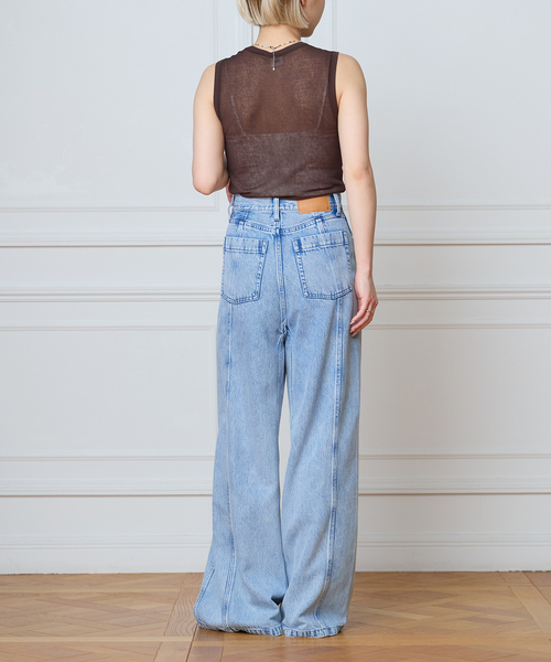 IENA LA BOUCLE(イエナラブークル)の「IENA LA BOUCLE 水撚りガスフライスノースリーブ(タンクトップ・レディース・ブラウン/ホワイト/ブラック/グリーン・FREE)」の15枚目の写真