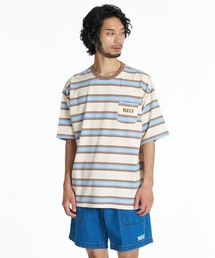 REEF メンズ BOARDER POCKET T Tシャツ 【2026年夏モデル】/リーフ半袖ボーダーポケット半袖Tシャツ