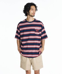 REEF メンズ BOARDER POCKET T Tシャツ 【2026年夏モデル】/リーフ半袖ボーダーポケット半袖Tシャツ