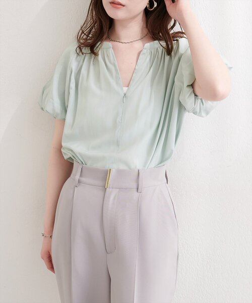natural couture(ナチュラルクチュール)の「【mamamo】バルーンスリーブブラウス(シャツ/ブラウス・レディース・ピンク/ミント/その他1/その他2・FREE)」の5枚目の写真