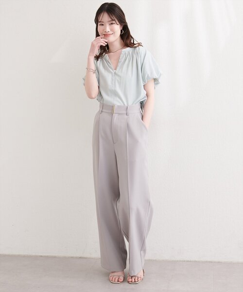 natural couture(ナチュラルクチュール)の「【mamamo】バルーンスリーブブラウス(シャツ/ブラウス・レディース・ピンク/ミント/その他1/その他2・FREE)」の7枚目の写真