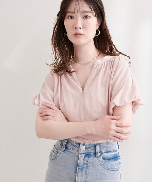 natural couture(ナチュラルクチュール)の「【mamamo】バルーンスリーブブラウス(シャツ/ブラウス・レディース・ピンク/ミント/その他1/その他2・FREE)」の10枚目の写真