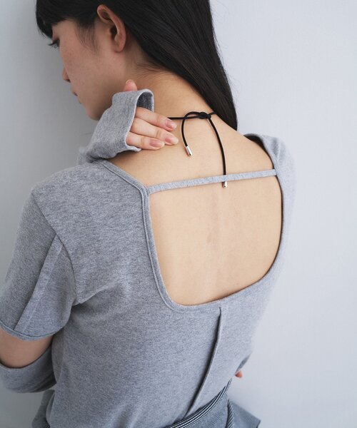 CODE A（コードエー）の「arm cover square neck dress（ワンピース・レディース・ネイビー/グレー・00）」の11枚目の写真