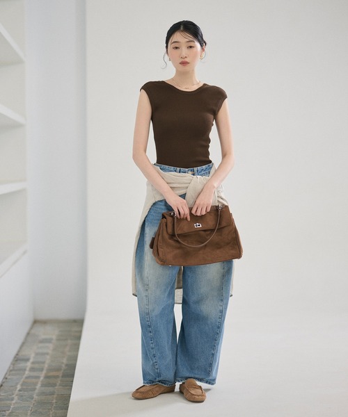 LAULEN(ローレン)の「suede gathered square toe loafers /スエードギャザースクエアトゥローファー(ローファー・レディース・キャメル・23cm/24cm/25cm)」の15枚目の写真