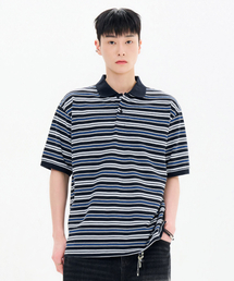 CHASECULT（チェイスカルト）の「メンズストライプ半袖カラーTシャツ-FBRK5712D04（ポロシャツ）」