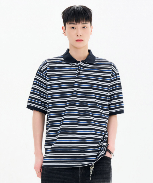 Men’s Stripe Half‑Sleeve T‑Shirt — FBRK5712D04