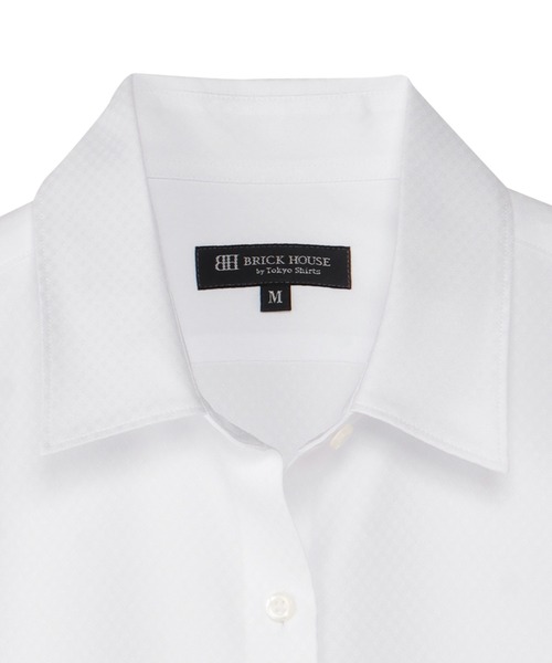TOKYO SHIRTS(トウキョウシャツ)の「【吸水速乾】【COFREX】形態安定ノンアイロン レギュラー 半袖ビジネスワイシャツ(ビジネスシャツ・レディース・ホワイト・XL/LL/L/M/S)」の3枚目の写真