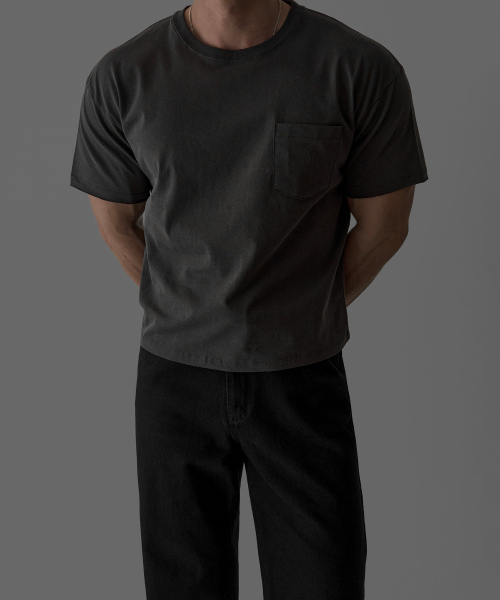 BOWLOW PRODUCT（バウロープロダクト）の「ウォッシュドカットオフクロップTシャツ[チャコール]（Tシャツ/カットソー・メンズ・その他・MEDIUM/LARGE/X-LARGE）」の7枚目の写真