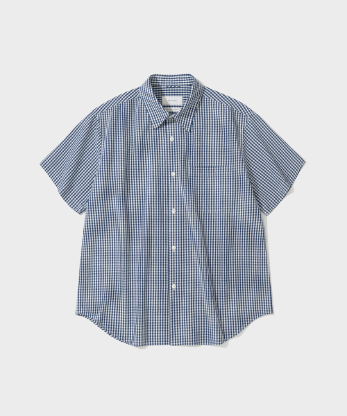 SHIRTER(シャーター)の「ICE COTTON GINGHAM CHECK SHIRT (BLUE)(シャツ/ブラウス・メンズ・その他・SMALL/MEDIUM/LARGE)」の1枚目の写真