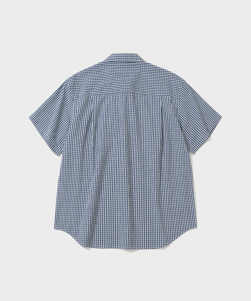 SHIRTER(シャーター)の「ICE COTTON GINGHAM CHECK SHIRT (BLUE)(シャツ/ブラウス・メンズ・その他・SMALL/MEDIUM/LARGE)」の2枚目の写真