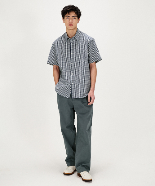 SHIRTER(シャーター)の「ICE COTTON GINGHAM CHECK SHIRT (BLUE)(シャツ/ブラウス・メンズ・その他・SMALL/MEDIUM/LARGE)」の4枚目の写真