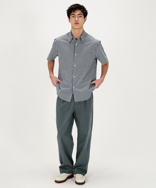 SHIRTER(シャーター)の「ICE COTTON GINGHAM CHECK SHIRT (BLUE)(シャツ/ブラウス・メンズ・その他・SMALL/MEDIUM/LARGE)」の5枚目の写真