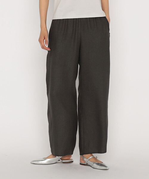 Gabardine K.T(ギャバジンケーティー)の「〔 +サイズ 〕 麻調合繊 ワイドパンツ(その他パンツ・レディース・ミント/グレー/キナリ/ブラック・13号)」の3枚目の写真