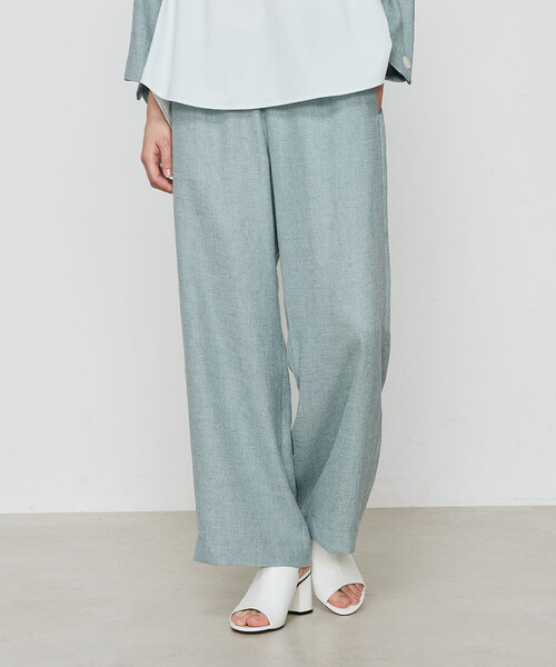 Gabardine K.T(ギャバジンケーティー)の「〔 +サイズ 〕 麻調合繊 ワイドパンツ(その他パンツ・レディース・ミント/グレー/キナリ/ブラック・13号)」の18枚目の写真