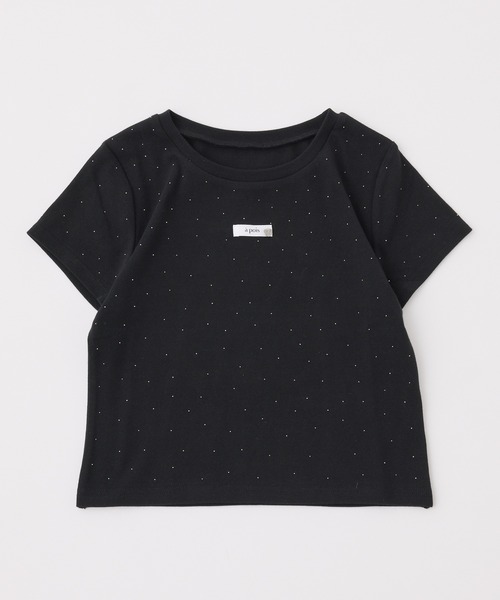 one after another NICE CLAUP(ワンアフターアナザーナイスクラップ)の「キラキラコンパクトTシャツ(Tシャツ/カットソー・レディース・ピンク/サックスブルー/ブラック/オフホワイト・FREE)」の19枚目の写真