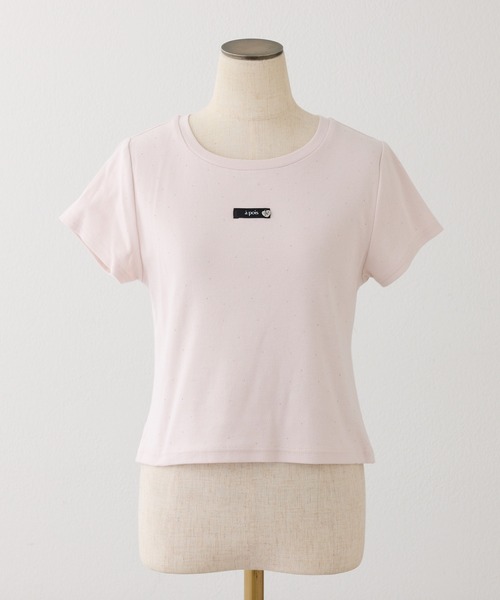 one after another NICE CLAUP(ワンアフターアナザーナイスクラップ)の「キラキラコンパクトTシャツ(Tシャツ/カットソー・レディース・ピンク/サックスブルー/ブラック/オフホワイト・FREE)」の21枚目の写真
