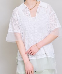 スキッパーレースシャツ
