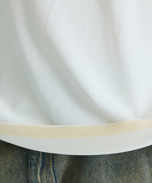ABAHOUSE（アバハウス）の「【接触冷感】 サマーニットTシャツ / オーバーサイズ（Tシャツ/カットソー・メンズ・ブラウン系その他/ダークネイビー/オフホワイト/グリーン系その他・48/46）」の12枚目の写真