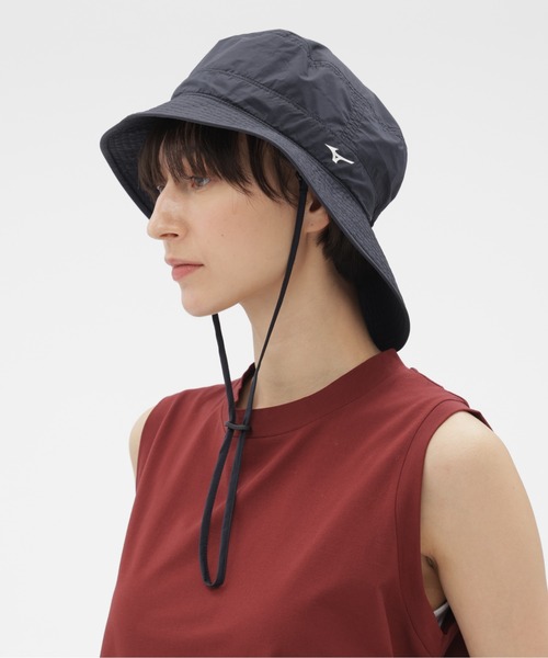MARGARET HOWELL(マーガレットハウエル)の「WATER REPELLENT LIGHTWEIGHT NYLON POPLIN(ハット・レディース・グレー系その他/ブラック・FREE)」の6枚目の写真