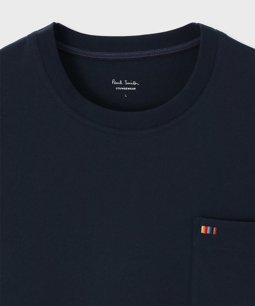 Paul Smith(ポールスミス)の「【ラウンジウェアー】“Artist Stripe Embroidery” Tシャツ【853362 7391S】(Tシャツ/カットソー・メンズ・ホワイト/ネイビー/ブラック・MEDIUM/LARGE)」の5枚目の写真