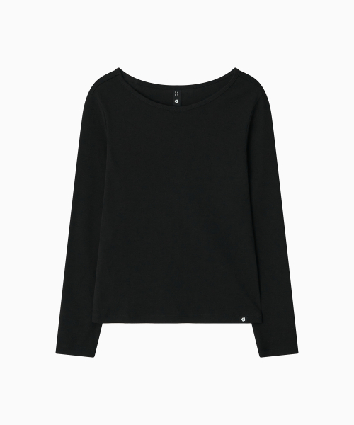 OHESHIO(オヘシオ)の「BASIC SLIM LONG SLEEVE, BLACK(Tシャツ/カットソー・レディース・その他・FREE)」の5枚目の写真