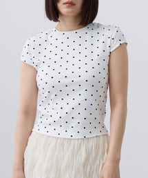 ドットコンパクトリブTシャツ / Polka Dot Compact Rib Tee