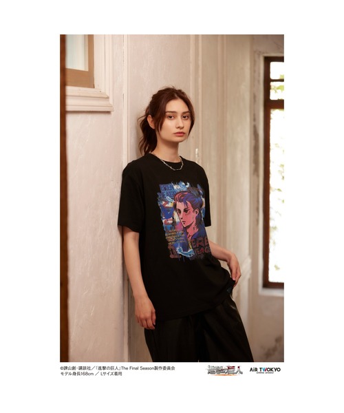 AIR TWOKYO(エアトゥーキョー)の「TVアニメ『進撃の巨人』The Final Season ウォールアートTシャツ(エレン)(Tシャツ/カットソー・レディース・ブラック・XX-LARGE/X-LARGE/LARGE/MEDIUM/SMALL)」の1枚目の写真