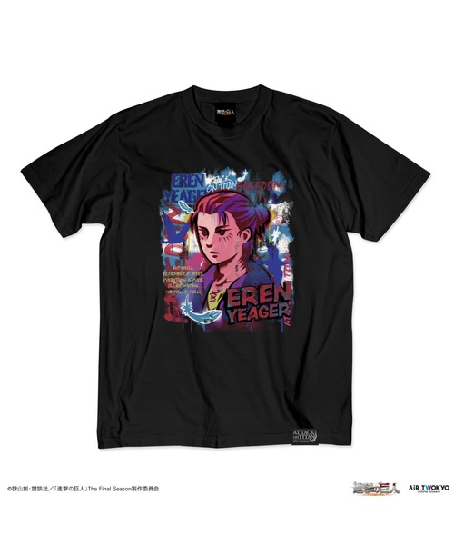 AIR TWOKYO(エアトゥーキョー)の「TVアニメ『進撃の巨人』The Final Season ウォールアートTシャツ(エレン)(Tシャツ/カットソー・レディース・ブラック・XX-LARGE/X-LARGE/LARGE/MEDIUM/SMALL)」の5枚目の写真