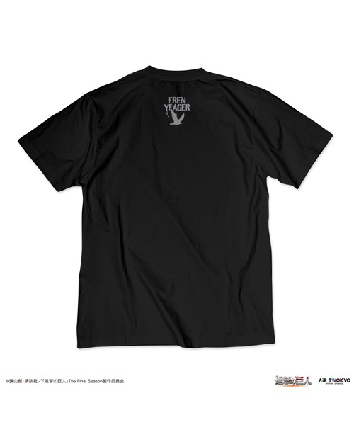 AIR TWOKYO(エアトゥーキョー)の「TVアニメ『進撃の巨人』The Final Season ウォールアートTシャツ(エレン)(Tシャツ/カットソー・レディース・ブラック・XX-LARGE/X-LARGE/LARGE/MEDIUM/SMALL)」の6枚目の写真