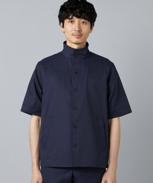 COMME CA MEN(コムサメン)の「【吸水速乾・接触冷感】石川織り COOL MOTION コットンドビーストレッチ スタンドカラーブルゾン(ブルゾン・メンズ・ネイビー/グレー・S/L/M)」の10枚目の写真