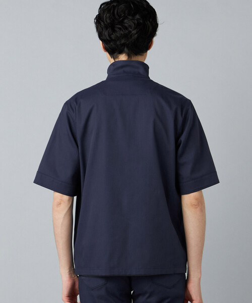 COMME CA MEN(コムサメン)の「【吸水速乾・接触冷感】石川織り COOL MOTION コットンドビーストレッチ スタンドカラーブルゾン(ブルゾン・メンズ・ネイビー/グレー・S/L/M)」の12枚目の写真