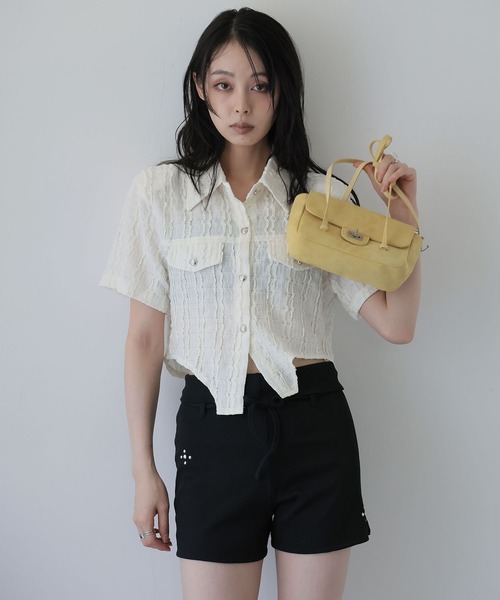 Ulysses(ユリシス)の「折り返しリブショートパンツ(その他パンツ・レディース・グレー/ブラック・S/M/L)」の3枚目の写真