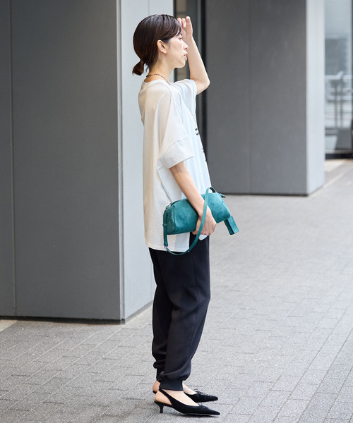 IENA(イエナ)の「《追加2/洗濯機洗い可》イージージョガーパンツ(スウェットパンツ・レディース・ブラック/ホワイト・36/38)」の15枚目の写真