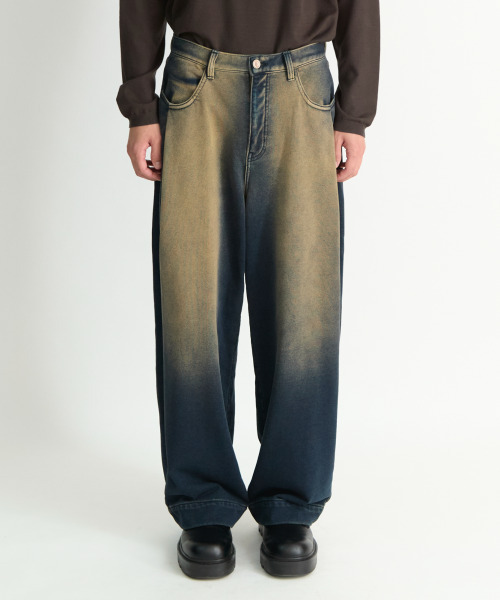 NONBLANK(ノンブランク)の「デニムスウェットパンツ_INDIGO(デニムパンツ・メンズ・ダークネイビー・SMALL/MEDIUM/LARGE/X-LARGE)」の6枚目の写真